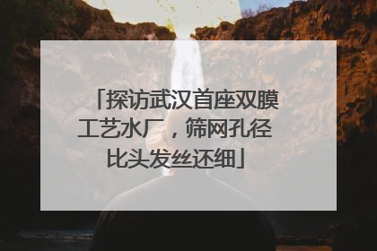 探访武汉首座双膜工艺水厂，筛网孔径比头发丝还细