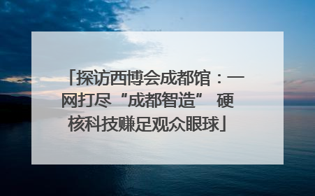 探访西博会成都馆：一网打尽“成都智造” 硬核科技赚足观众眼球