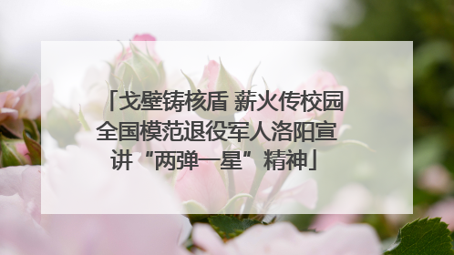 戈壁铸核盾 薪火传校园 全国模范退役军人洛阳宣讲“两弹一星”精神