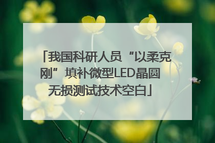 我国科研人员“以柔克刚”填补微型LED晶圆无损测试技术空白