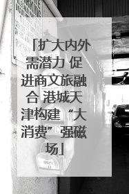 扩大内外需潜力 促进商文旅融合 港城天津构建“大消费”强磁场
