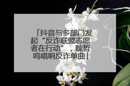 抖音与多部门发起“反诈联盟志愿者在行动”，魏哲鸣唱响反诈单曲