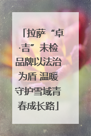 拉萨“卓·吉”未检品牌以法治为盾 温暖守护雪域青春成长路