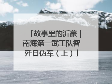 故事里的沂蒙｜南海第一武工队智歼日伪军（上）