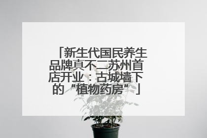 新生代国民养生品牌真不二苏州首店开业：古城墙下的“植物药房”