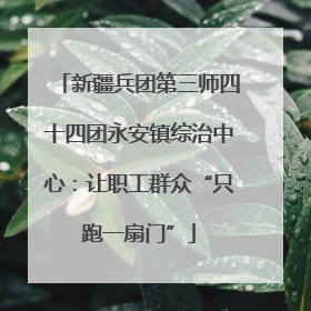 新疆兵团第三师四十四团永安镇综治中心：让职工群众“只跑一扇门”