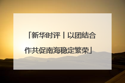 新华时评丨以团结合作共促南海稳定繁荣