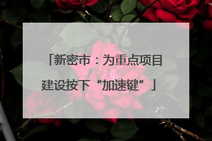新密市：为重点项目建设按下“加速键”