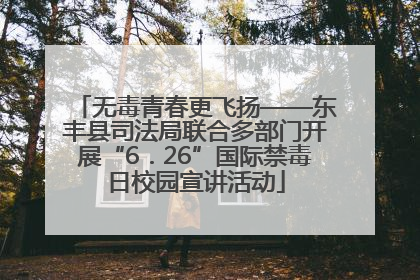 无毒青春更飞扬——东丰县司法局联合多部门开展“6．26”国际禁毒日校园宣讲活动