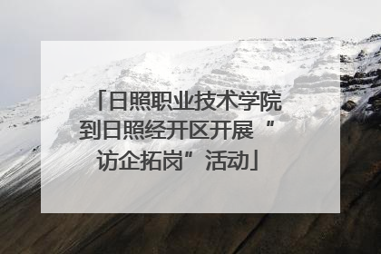 日照职业技术学院到日照经开区开展“访企拓岗”活动