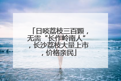 日啖荔枝三百颗，无需“长作岭南人”，长沙荔枝大量上市，价格亲民