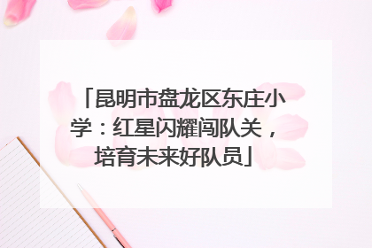 昆明市盘龙区东庄小学：红星闪耀闯队关，培育未来好队员