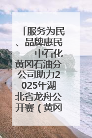 服务为民、品牌惠民——中石化黄冈石油分公司助力2025年湖北省龙舟公开赛（黄冈站）