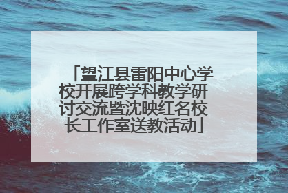 望江县雷阳中心学校开展跨学科教学研讨交流暨沈映红名校长工作室送教活动