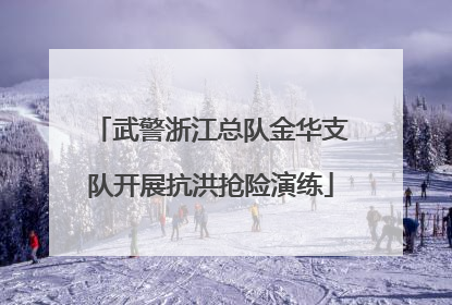 武警浙江总队金华支队开展抗洪抢险演练