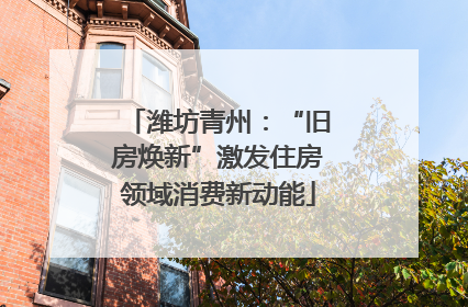 潍坊青州：“旧房焕新”激发住房领域消费新动能