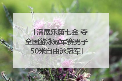 潘展乐第七金 夺全国游泳冠军赛男子50米自由泳冠军