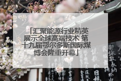 汇聚能源行业精英 展示全球高端技术 第十九届鄂尔多斯国际煤博会隆重开幕