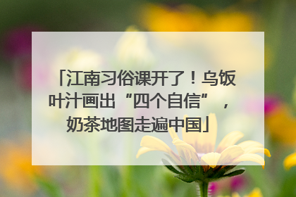 江南习俗课开了！乌饭叶汁画出“四个自信”，奶茶地图走遍中国