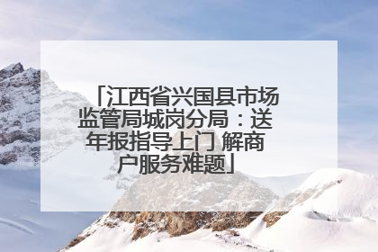 江西省兴国县市场监管局城岗分局：送年报指导上门 解商户服务难题