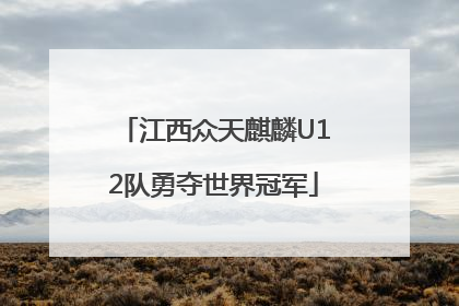 江西众天麒麟U12队勇夺世界冠军