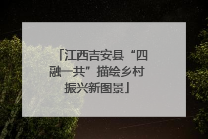 江西吉安县“四融一共”描绘乡村振兴新图景