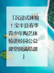 沉浸式体验！宝丰县春季青少年陶艺体验进校园公益课堂圆满结课