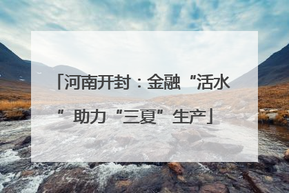 河南开封：金融“活水”助力“三夏”生产