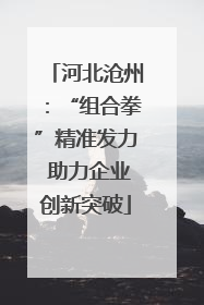 河北沧州：“组合拳”精准发力 助力企业创新突破