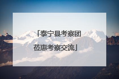 泰宁县考察团莅惠考察交流