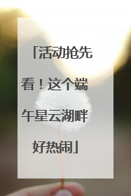 活动抢先看！这个端午星云湖畔好热闹