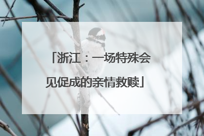 浙江：一场特殊会见促成的亲情救赎