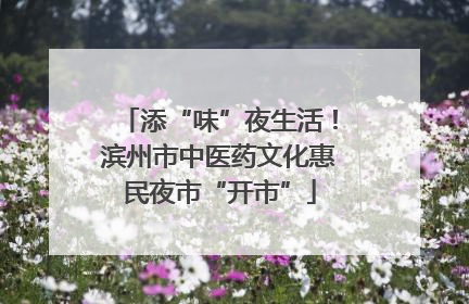 添“味”夜生活！滨州市中医药文化惠民夜市“开市”