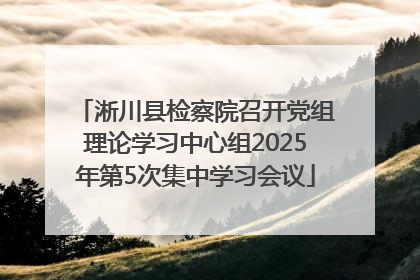 淅川县检察院召开党组理论学习中心组2025年第5次集中学习会议