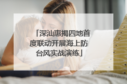 深汕惠揭四地首度联动开展海上防台风实战演练