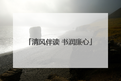 清风伴读 书润廉心