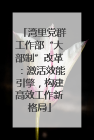 湾里党群工作部“大部制”改革：激活效能引擎，构建高效工作新格局