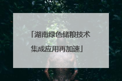 湖南绿色储粮技术集成应用再加速