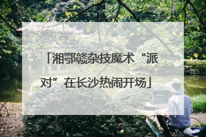 湘鄂赣杂技魔术“派对”在长沙热闹开场