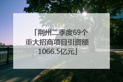 荆州二季度69个重大招商项目引资额1066.5亿元
