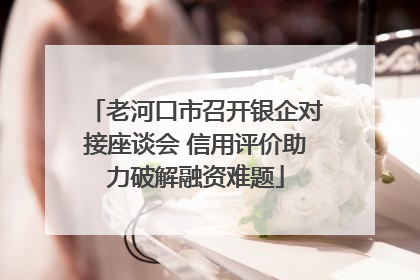 老河口市召开银企对接座谈会 信用评价助力破解融资难题