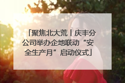 聚焦北大荒丨庆丰分公司举办企地联动“安全生产月”启动仪式