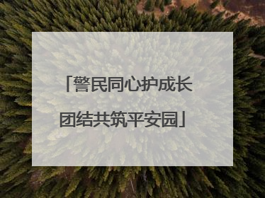 警民同心护成长 团结共筑平安园