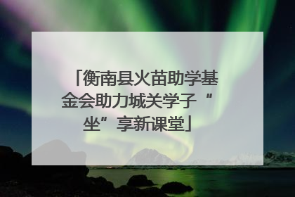 衡南县火苗助学基金会助力城关学子“坐”享新课堂