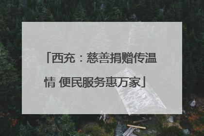 西充：慈善捐赠传温情 便民服务惠万家