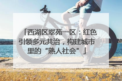 西湖区翠苑一区：红色引领多元共治，构建城市里的“熟人社会”