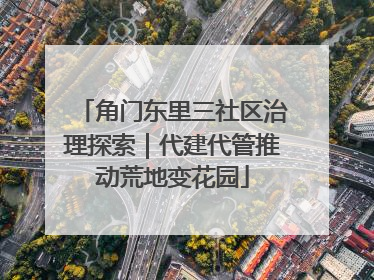 角门东里三社区治理探索｜代建代管推动荒地变花园