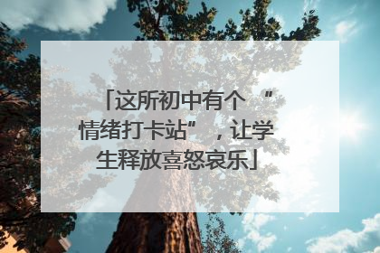 这所初中有个 “情绪打卡站”，让学生释放喜怒哀乐