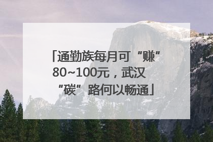 通勤族每月可“赚”80~100元，武汉“碳”路何以畅通