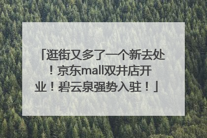 逛街又多了一个新去处！京东mall双井店开业！碧云泉强势入驻！